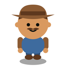 Tex, a chibi casino character in a cowboy hat and denim.